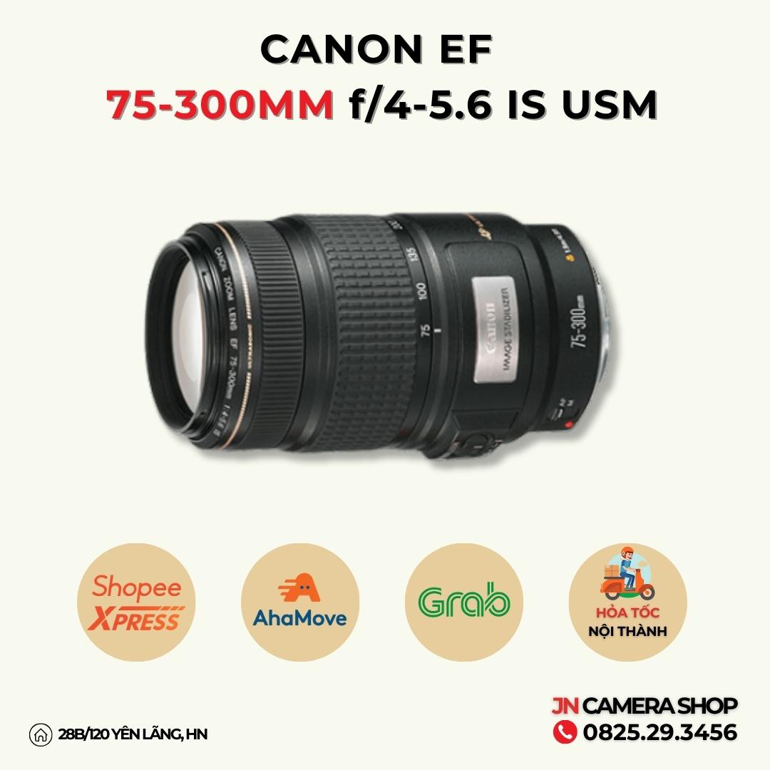 Ống Kính Canon EF 75-300mm f/4-5.6 IS USM Có chống rung like new 99%