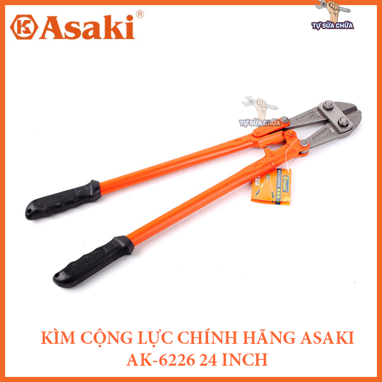 Kìm cộng lực chính hãng asaki ak-0626 chuyên dùng cắt kẽm sắt, kềm cộng lực 24''/600mm