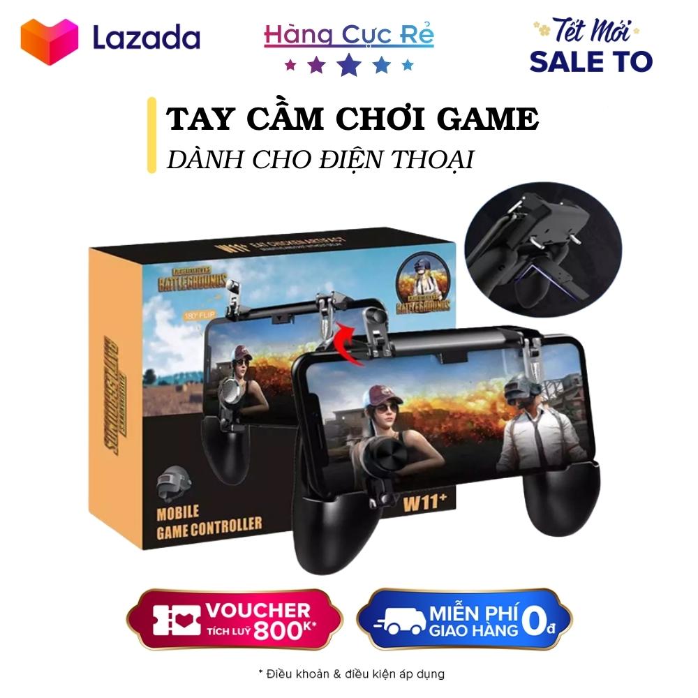 Tay cầm chơi game điện thoại W11X, tặng nút bấm cao cấp, dành cho điện thoại dưới 6.5 inch, chơi Liên quân Mobile, CrossFire, PUBG, FF - Shop Hàng Cực Rẻ