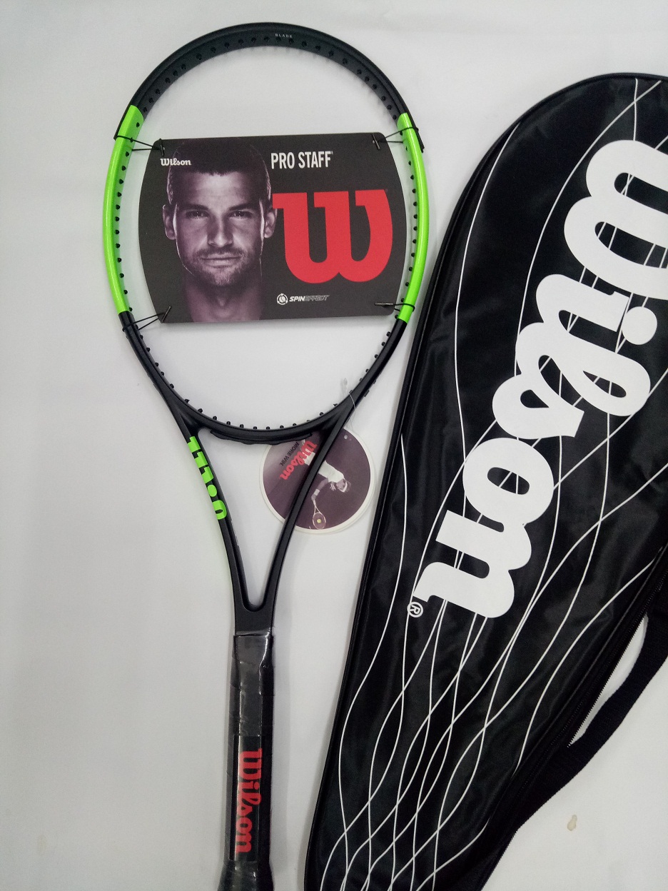 Vợt tennis Wilson 275g- Màu Xanh cốm - tặng căng cước quấn cán và bao vợt - ảnh thật sản phẩm