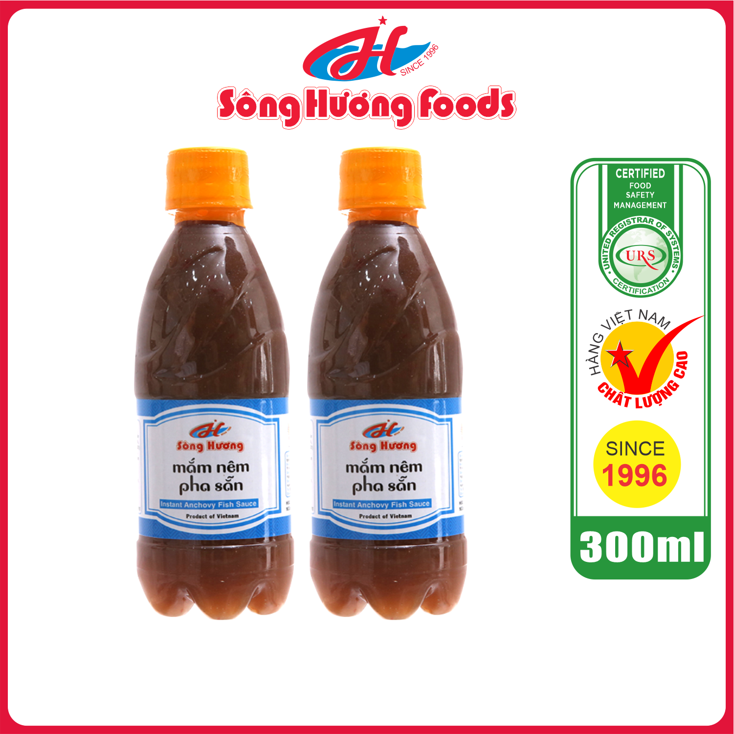 2 Chai Mắm Nêm Pha Sẵn Sông Hương Foods Chai 300ml - Chấm gỏi cuốn, bún , thịt luộc , tốt tiêu hóa