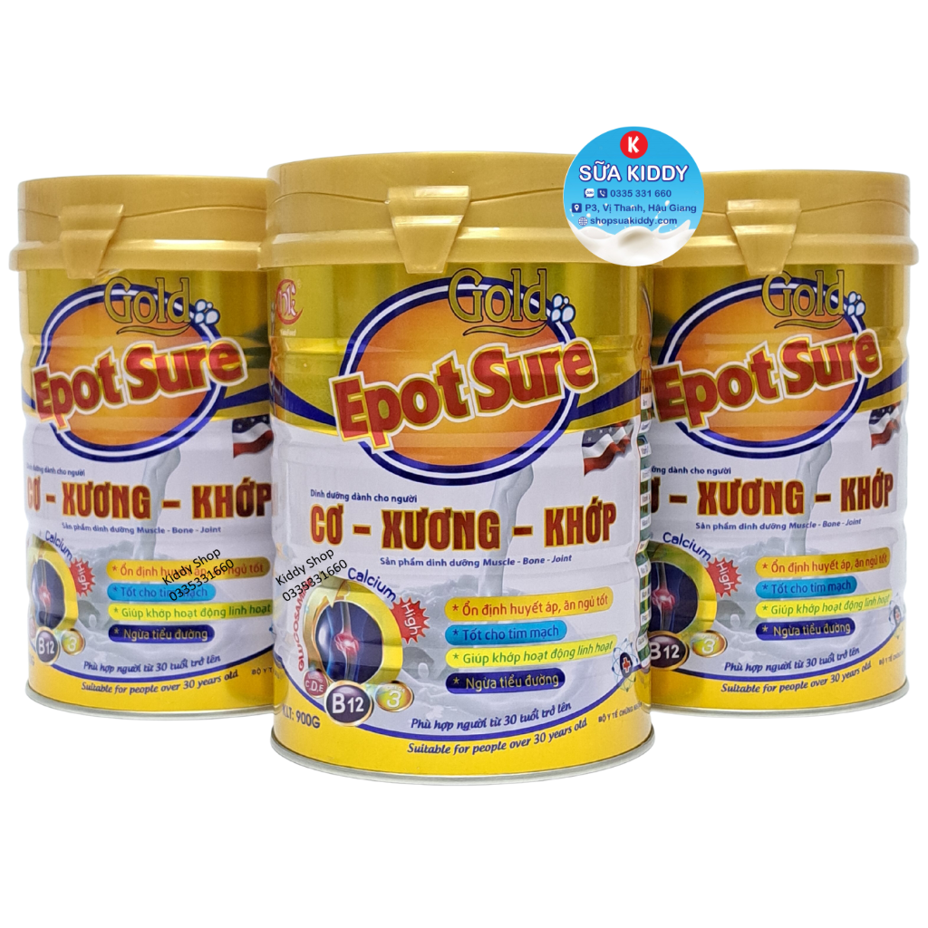 Sữa xương khớp Epotsure Cơ Xương Khớp 900g dành cho người đau nhức khớp, thích hợp cho người bệnh tiểu đường (Epot khớp)