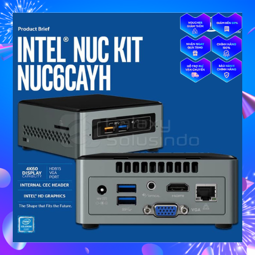 Máy tính mini intel nuc 6 celeron j3455 boxnuc6cayh