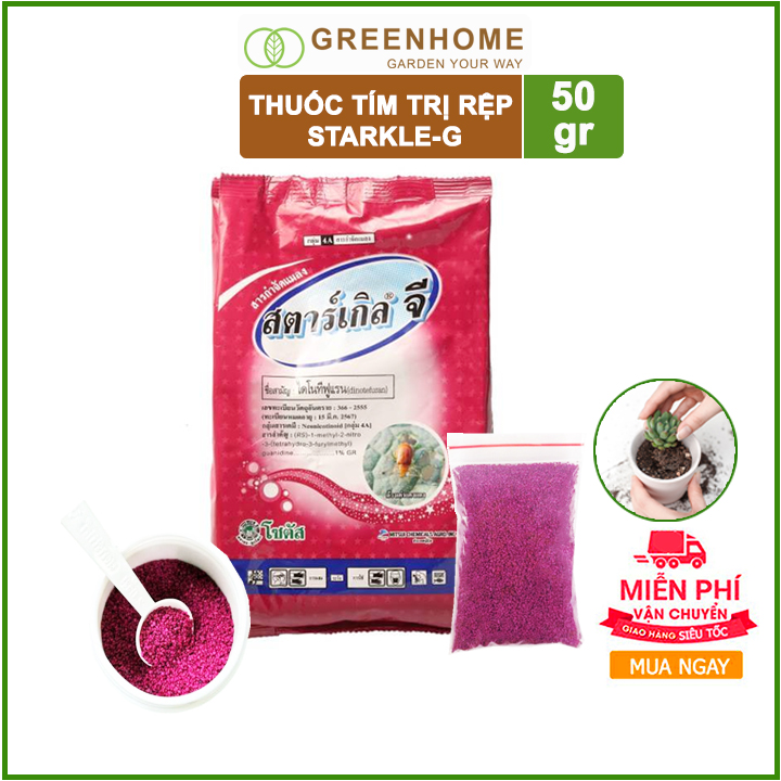 50gr Chế phẩm Bột Tím trị rệp Starkle-G dùng cho Sen đá xương rồng- Lưu dẫn an toàn hiệu quả - Thái Lan