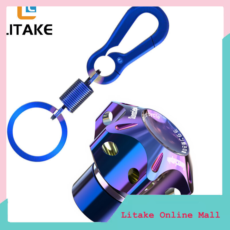 Litake đầu chìa khóa titan đã được sửa đổi cnc thông thường, móc chìa khóa đầu hình lục giác bằng titan đốt cháy thuyền đua