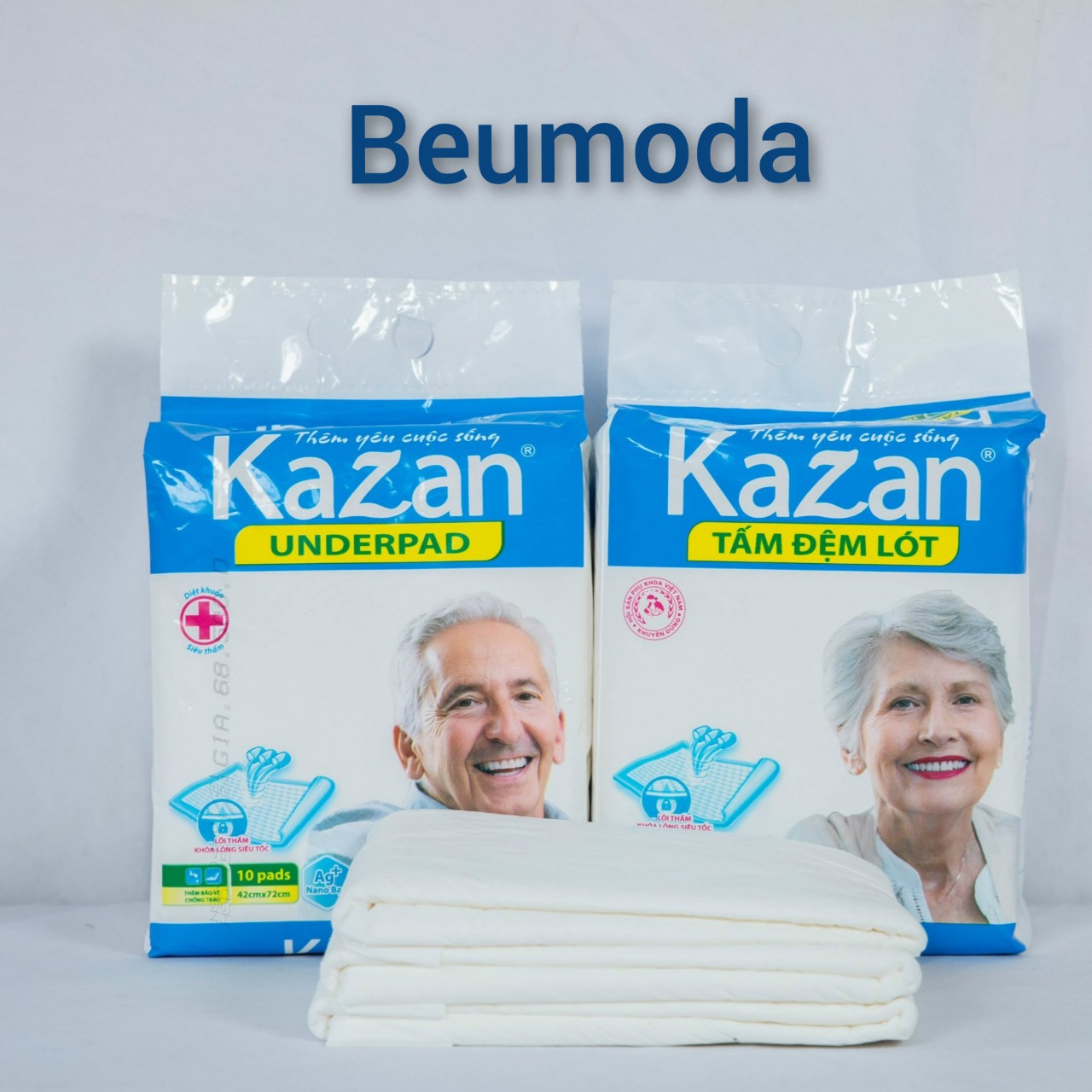 [HCM] Bộ 2 gói tấm đệm lót Kazan người già , thai sản thấm hút siêu tốc mền mại ( 20 miếng 42cm x 72cm )