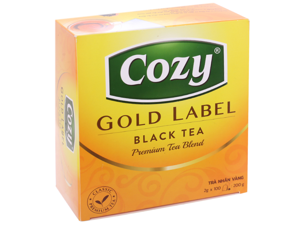 Trà Túi Lọc Cozy Nhãn Vàng Gold Label Black Tea