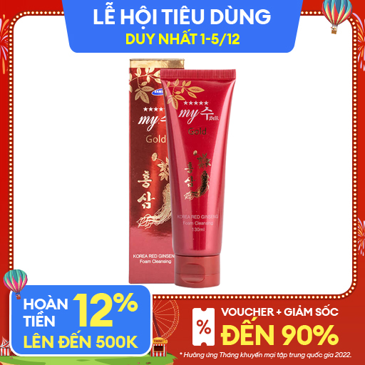 "Chính hãng" Sữa rửa mặt sâm đỏ Hàn Quốc – korea red ginseng - Sửa rửa mặt samsung đỏ -nubeauty