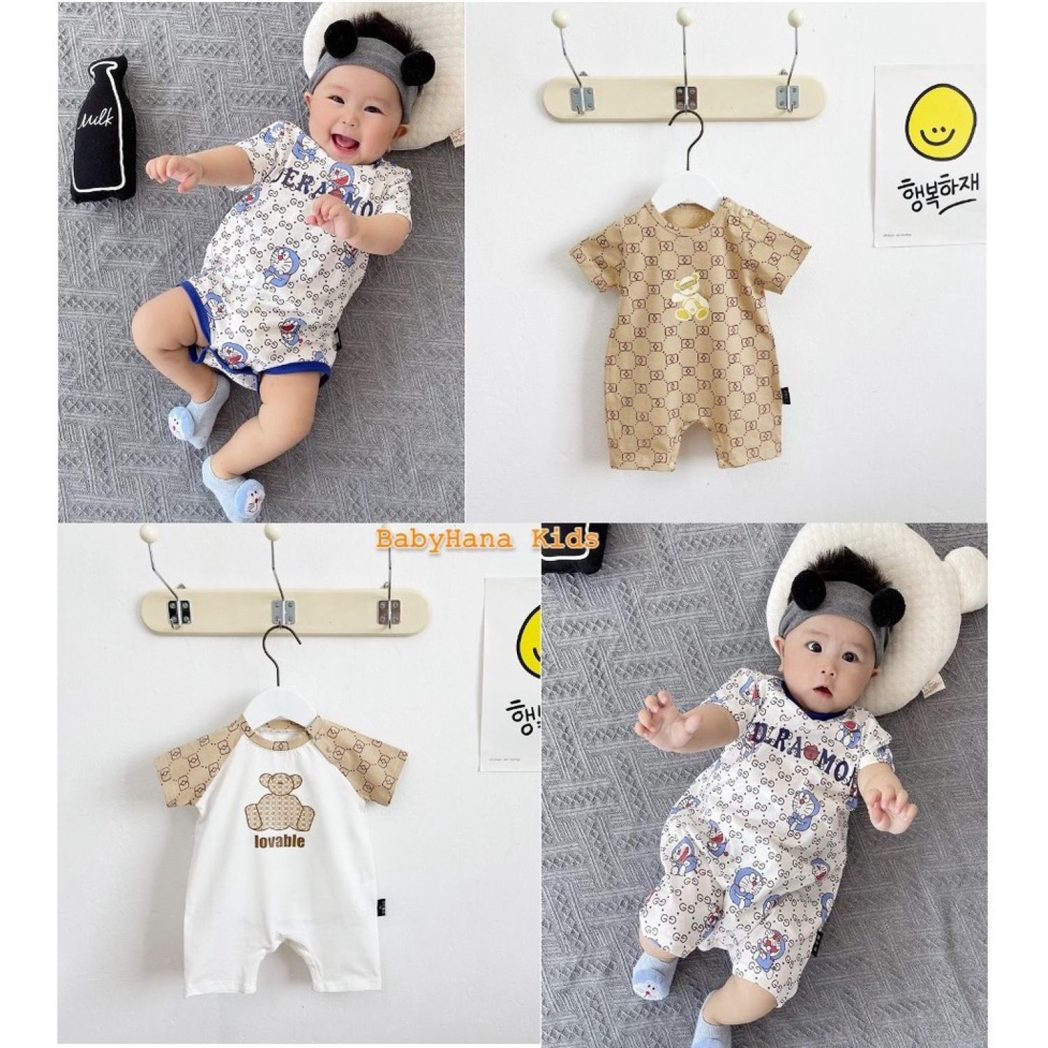 [Vải Thun Lạnh] Body đùi cho bé trai bé gái mẫu Bodysuit nhiều họa tiết dễ thương cho trẻ sơ sinh từ 3-12kg
