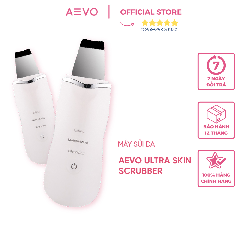 Máy sủi da AEVO Ultra Skin Scrubber, máy cà da giúp sạch sâu, tái tạo da, loại bỏ nếp nhăn, máy tẩy tế bào chết, máy cà da chết