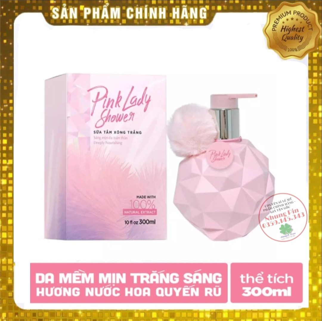 Sữa tắm xông trắng Pink Lady Shower - hàng chuẩn