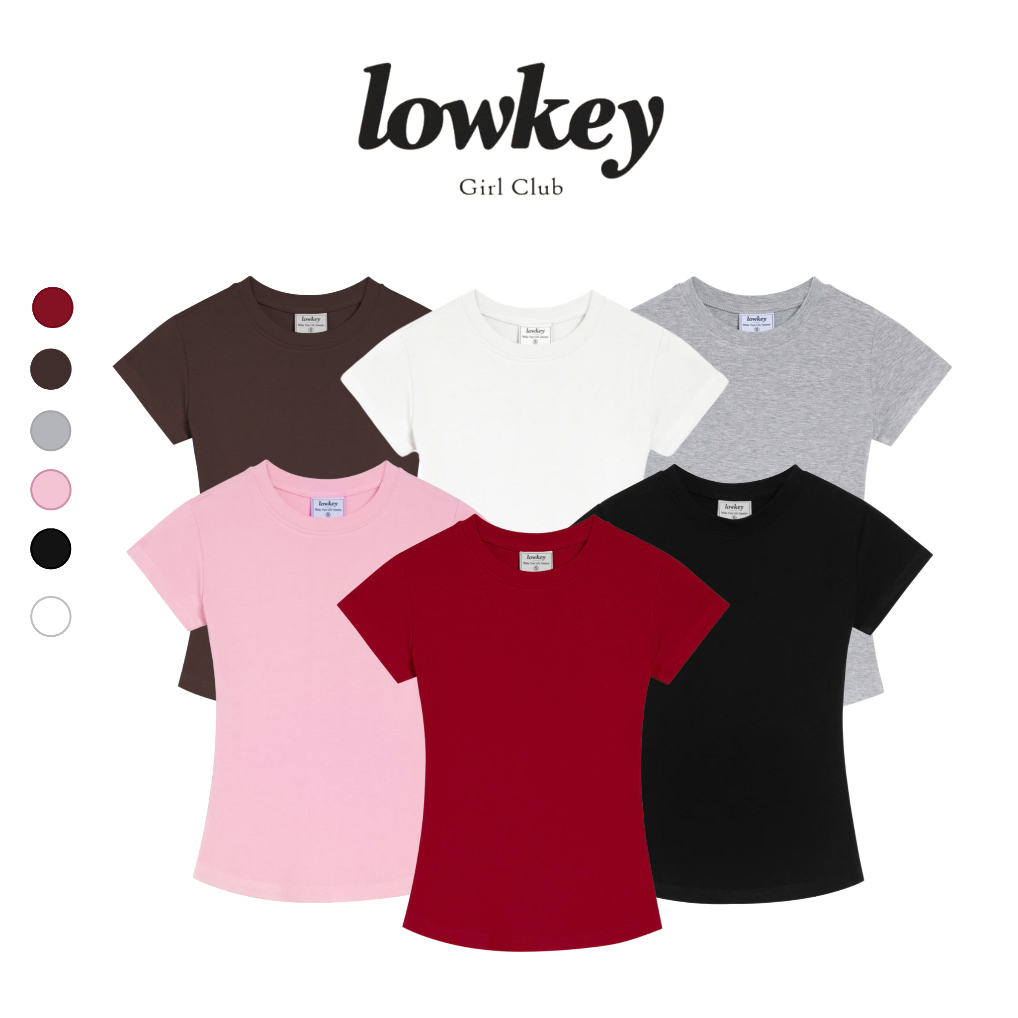 K5207 LOWKEY - ÁO THUN BODY BASIC TAY NGẮN VẢI BORIP THUN GÂN COTTON CO GIÃN MÁT MẺ