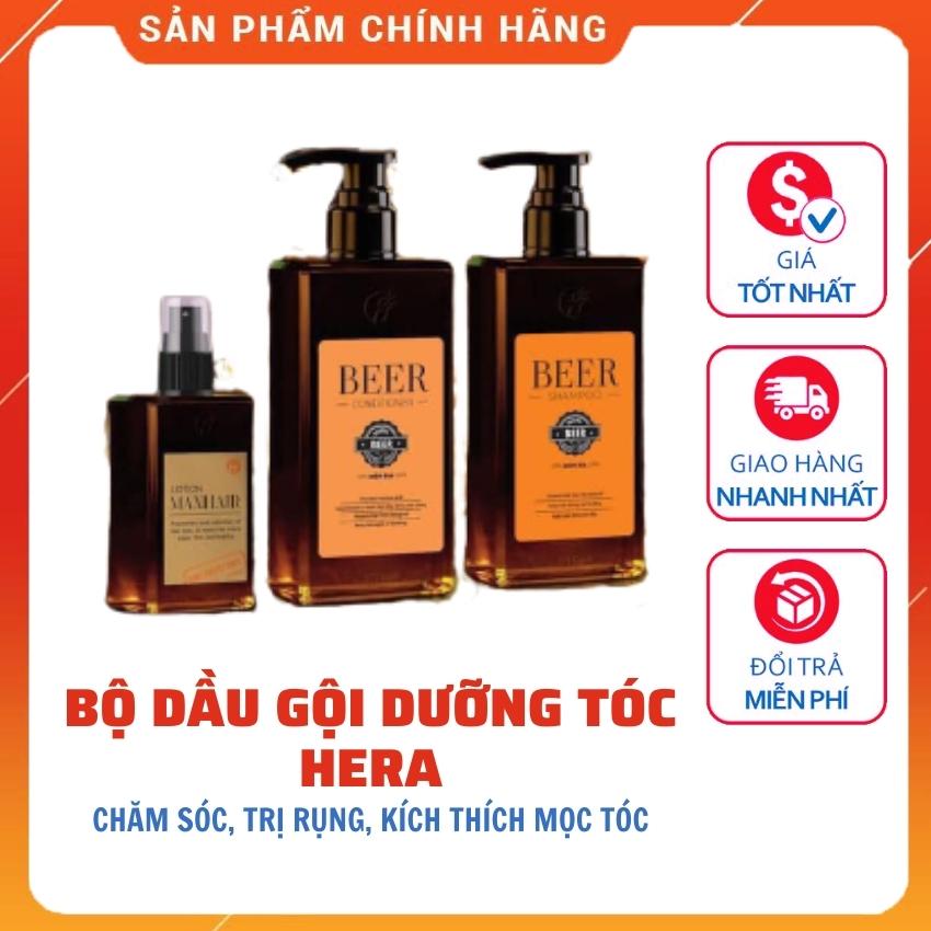 Bộ dầu gội xả tinh dầu loại bỏ gàu hết rụng tóc chăm sóc giúp dày dài mượt suôn mềm đánh bay gàu ngứa từ men bia tươi của Hera 🚛[FREE SHIP]🚛