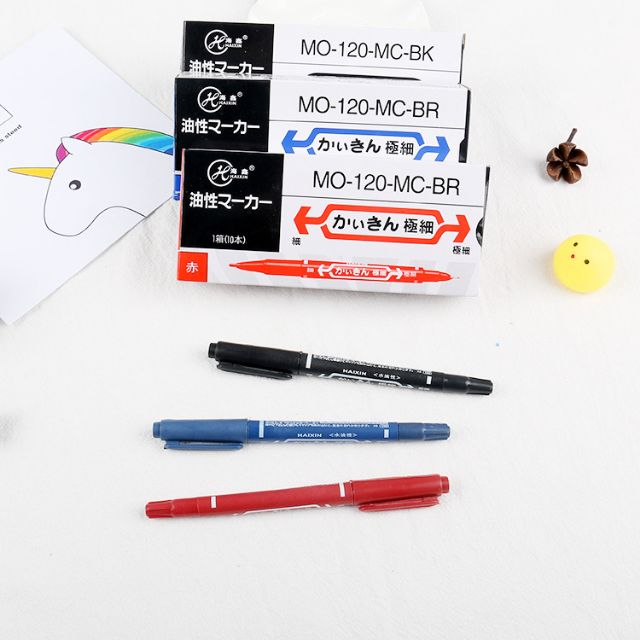 Bút lông dầu mực nước MO-120 đánh dấu 2 đầu dùng tô vẽ viết