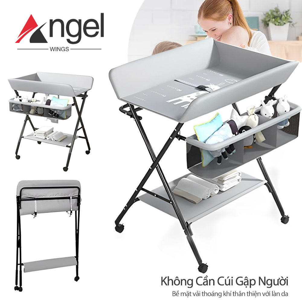 Bàn thay tã đa năng cho bé có thể gấp gọn dễ dàng thay tã dùng làm giường bàn chăm sóc bé -Bảo hành 12 tháng