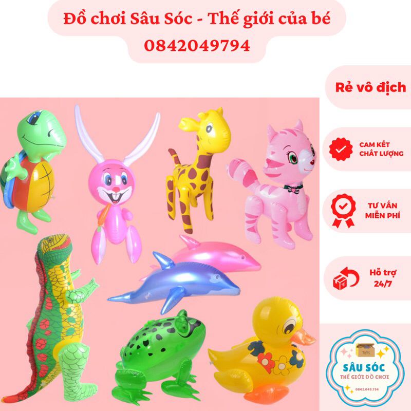 Bóng phao hình con vật bơm hơi, bóng nhựa pvc bơm hơi