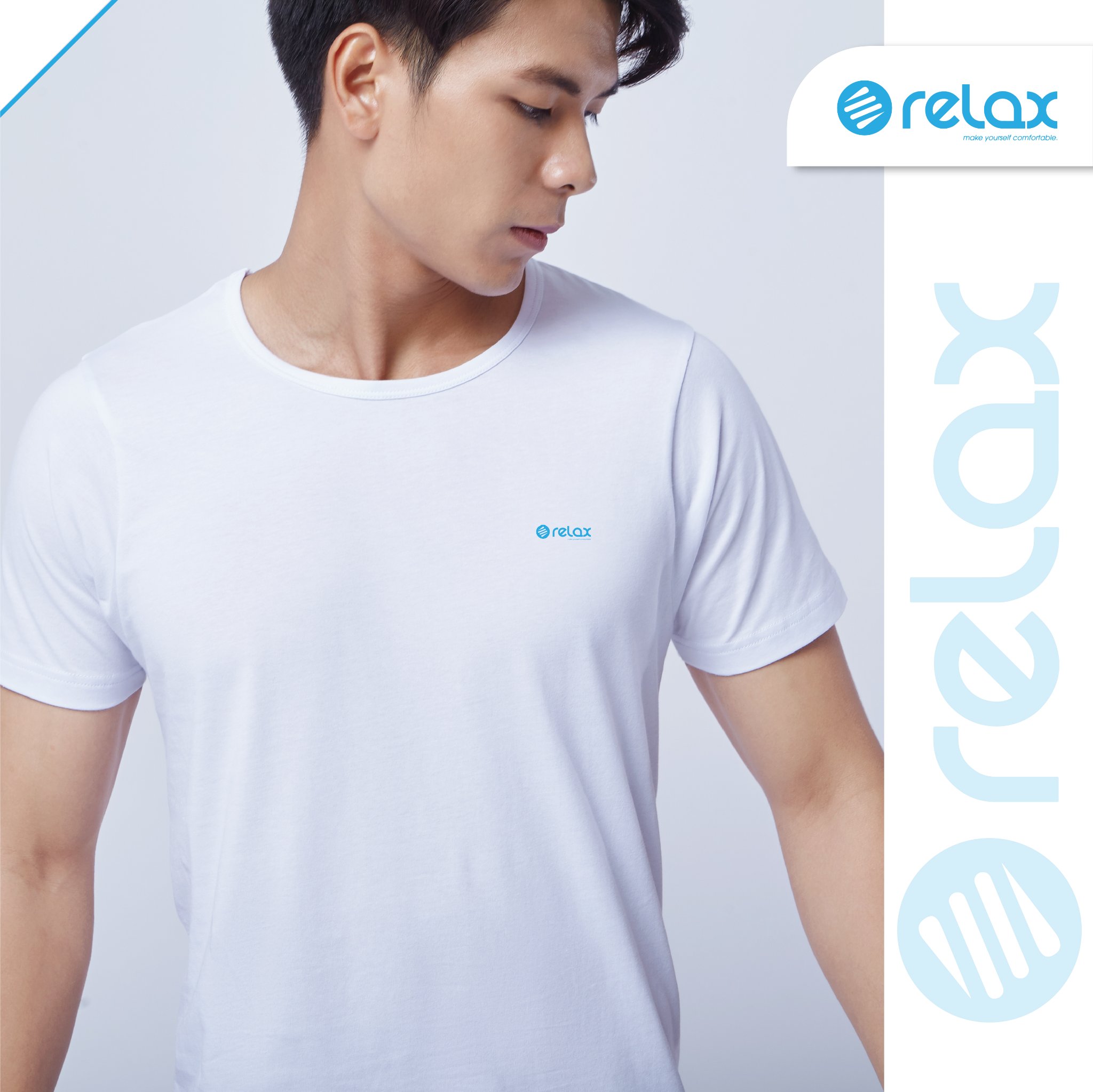 Áo thun trắng nam relax trơn cổ tròn cao cấp, áo lót nam tay ngắn