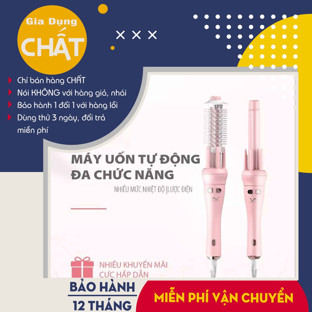 Máy làm tóc xoăn xoay tự động 360 VIVID & VOGUE - Máy làm tóc uốn xoăn tự động - Hàng chính hãng bảo hành 1 năm tại GH