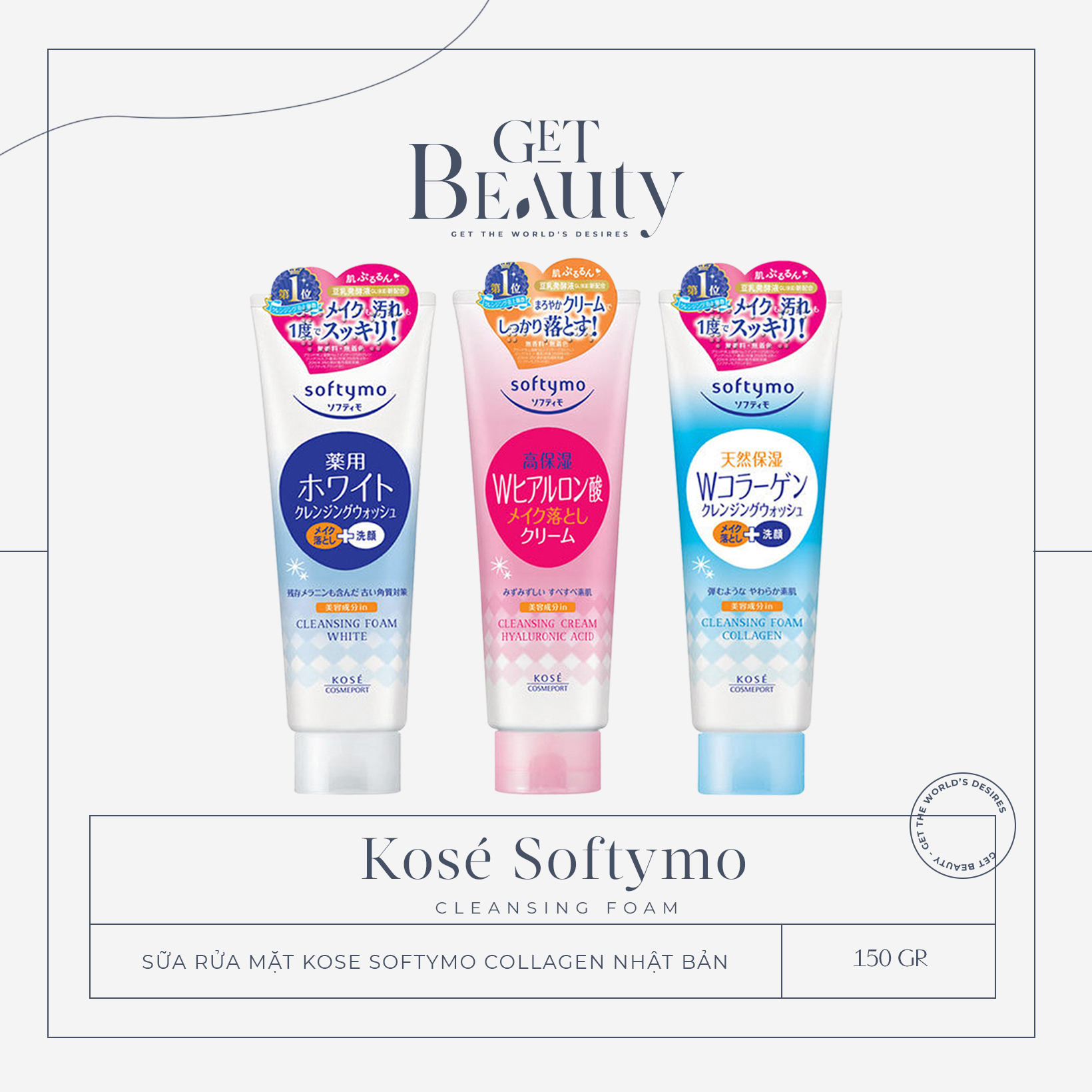 [HCM]SỮA RỬA MẶT KOSE SOFTYMO CLEANSING FOAM - 150G