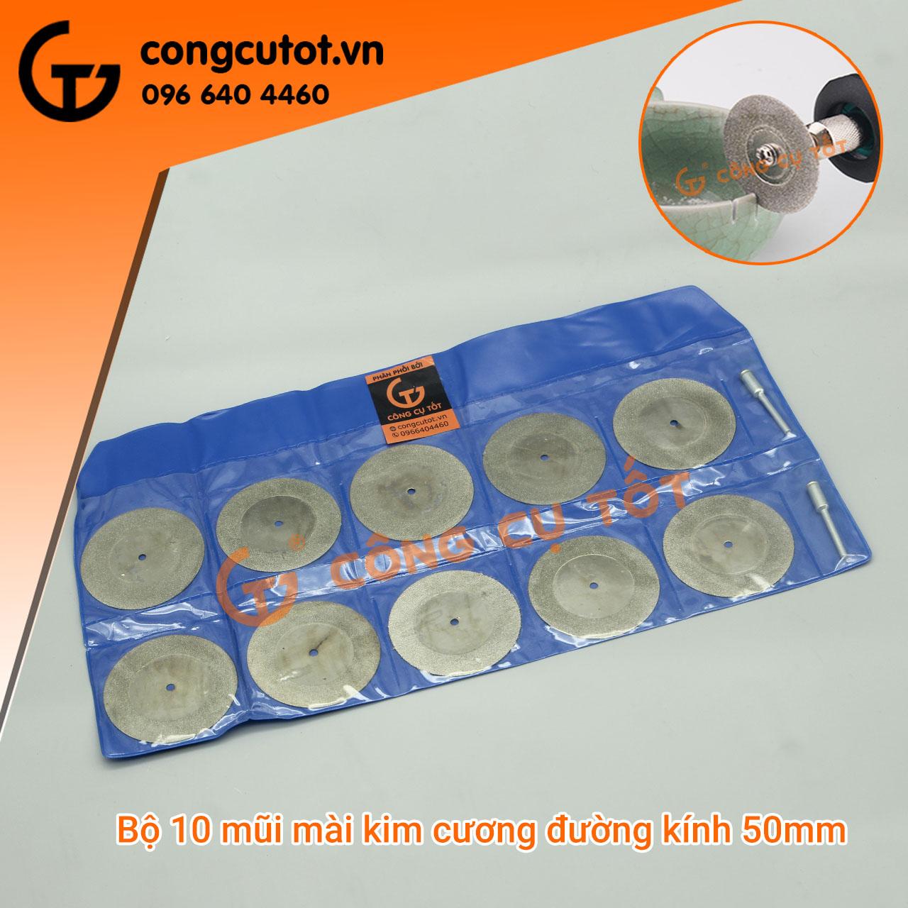 Bộ 10 lưỡi mài kim cương 50mm