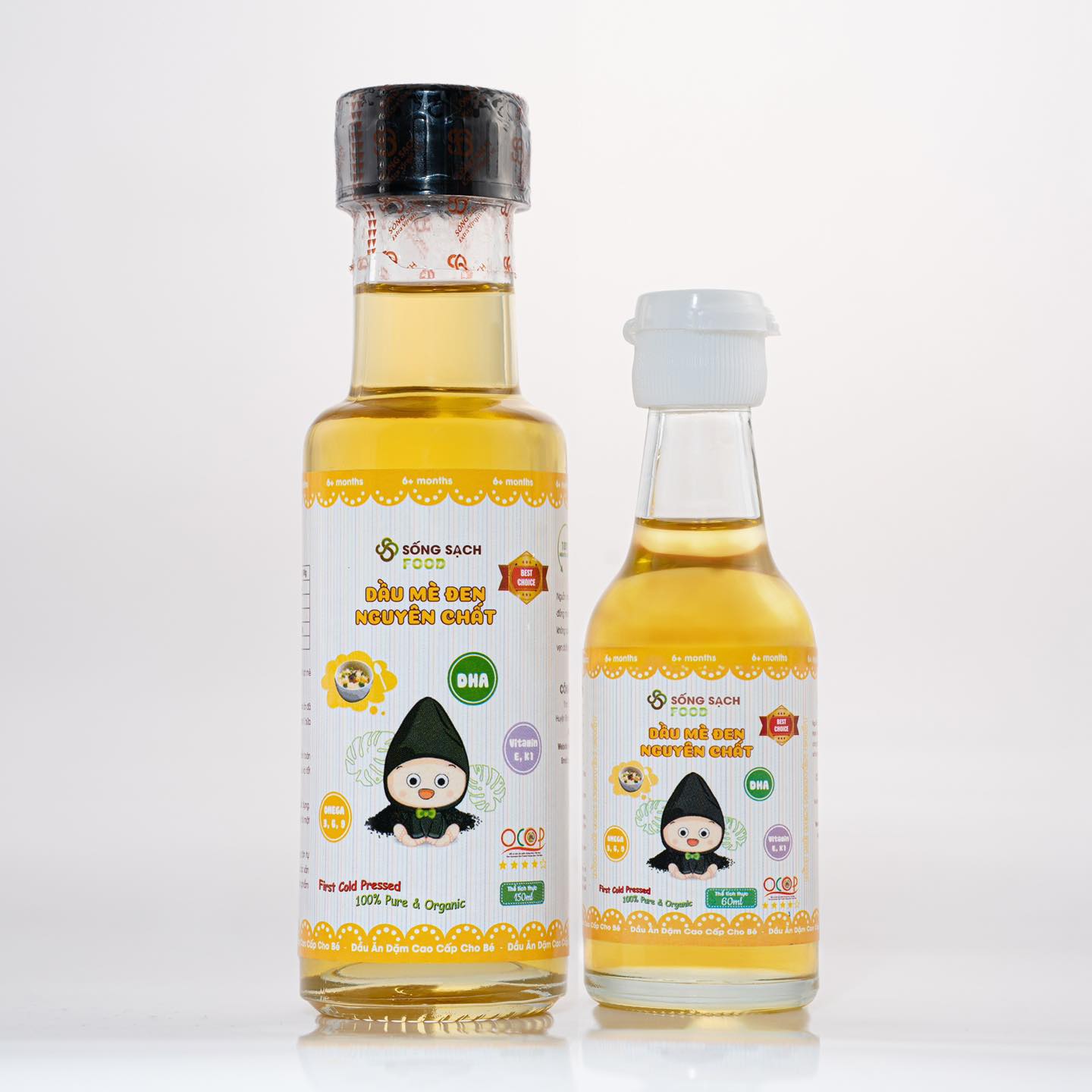 Dầu mè đen dinh dưỡng Sống Sạch Food 60ml cho bé ăn dặm