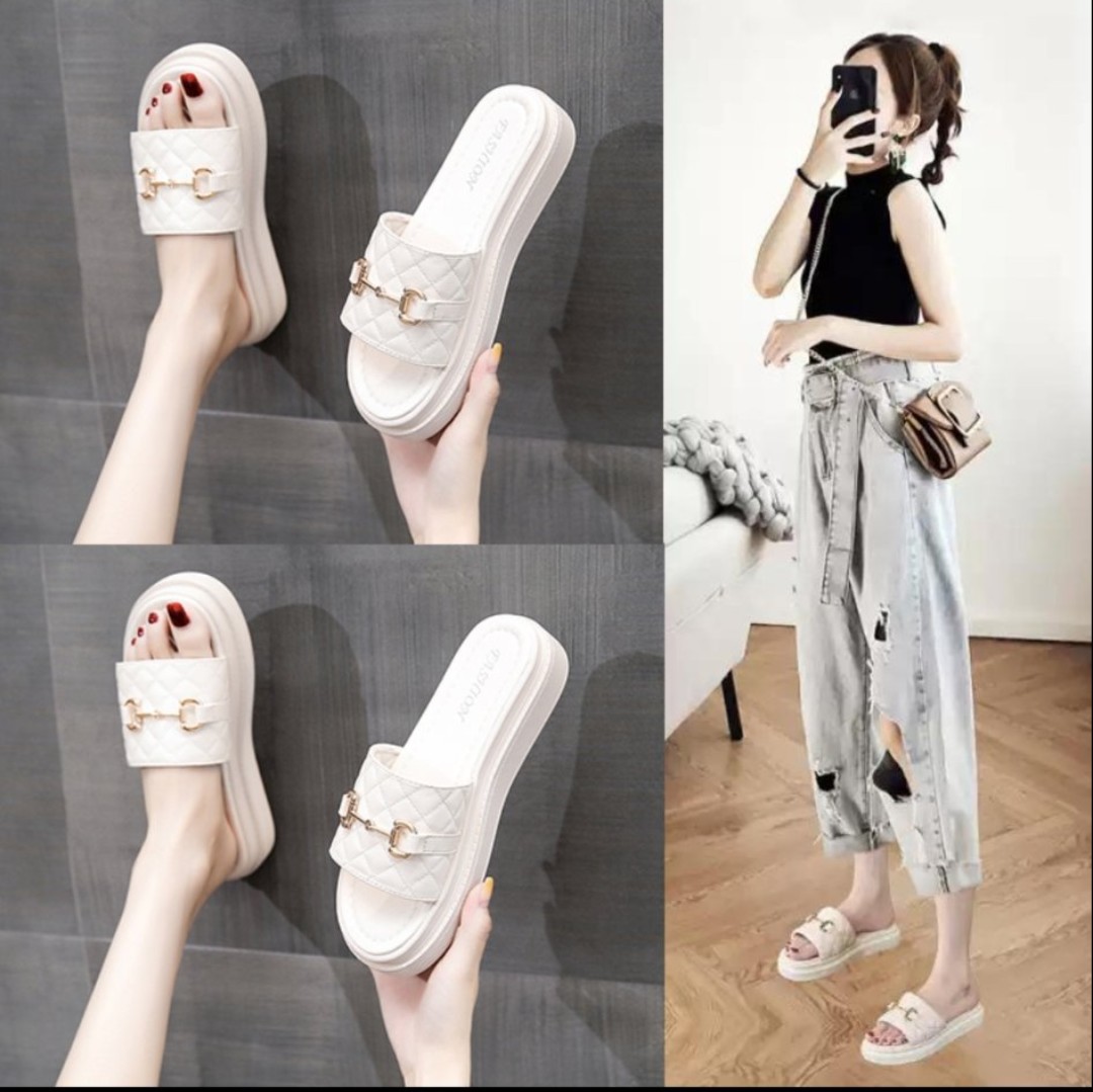 Dép bánh mì xích phối đẹp - Dép bánh mì 3p nhẹ êm chân - Dép bánh mì nữ cực xinh