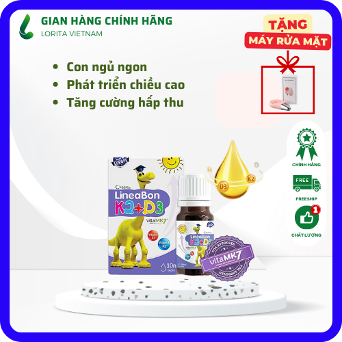 Vitamin Lineabon K2D3 - Bổ Sung Dinh Dưỡng Cho Xương và Răng Khỏe Mạnh