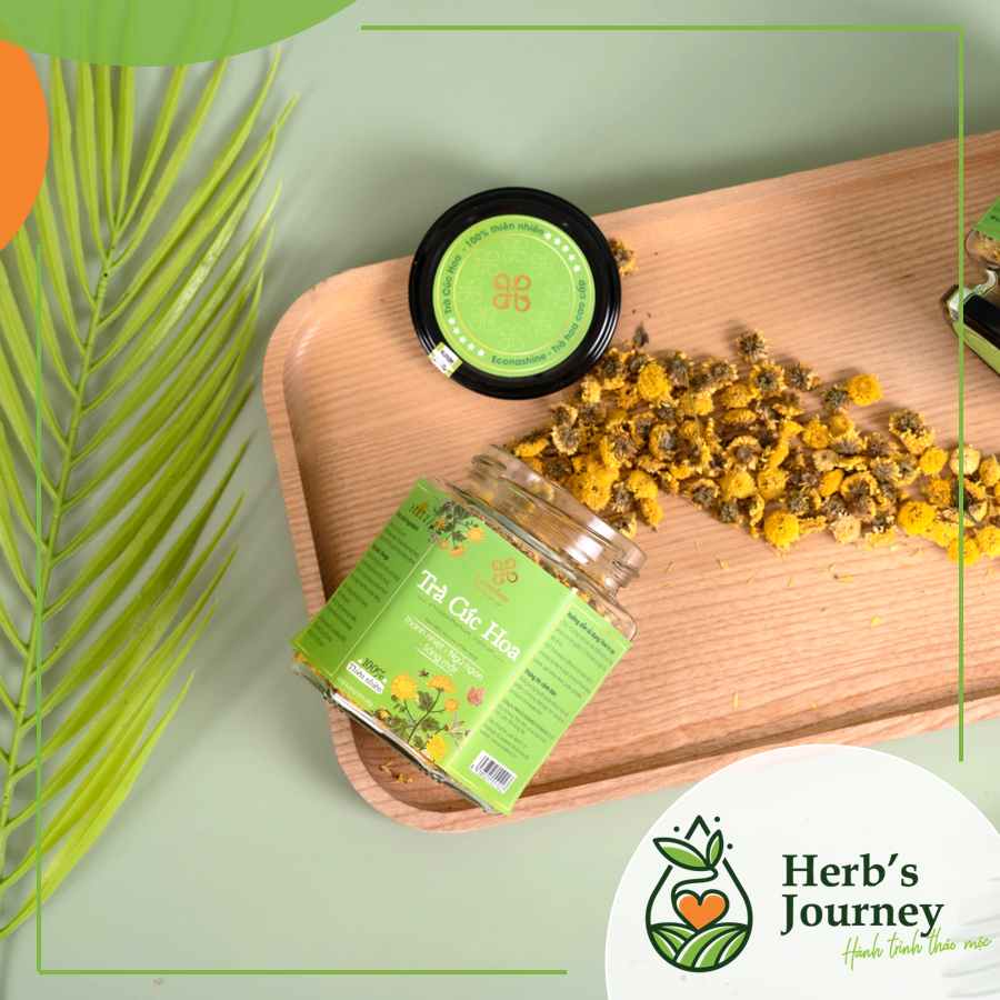 Trà hoa cúc chi Hưng Yên sấy lạnh - Thanh nhiệt ngủ ngon mắt sáng đẹp da - Hoa cúc khô sấy lạnh giữ nguyên màu sắc hương vị - Nguyên liệu tại vùng trồng định hướng hữu - Công ty TNHH Econashine