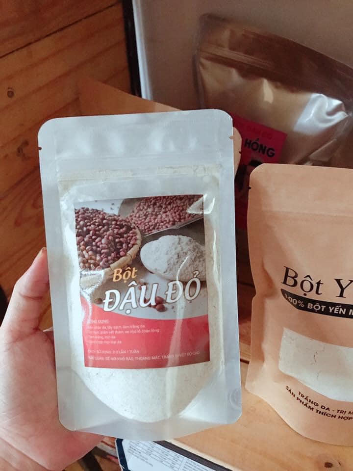 Bột đậu đỏ đắp mặt nguyên chất gói 500g