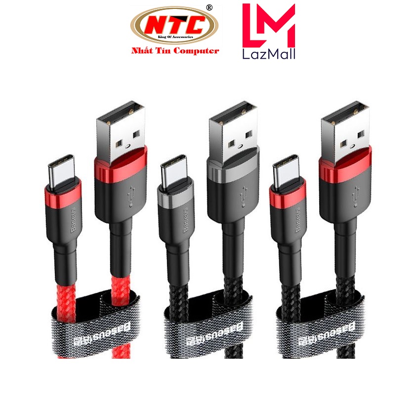 Cáp sạc nhanh và truyền dữ liệu Baseus Cafule Type-C dài 2m (3A, QC 3.0) - Nhat Tin Authorised Store