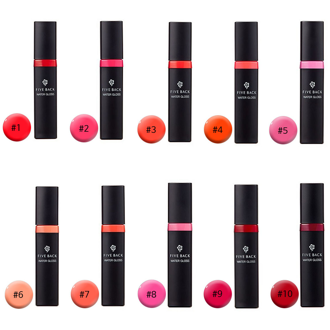 Thanh lý - Son Hàn Quốc có dưỡng nhiều màu Five Back Water Gloss 7.5g
