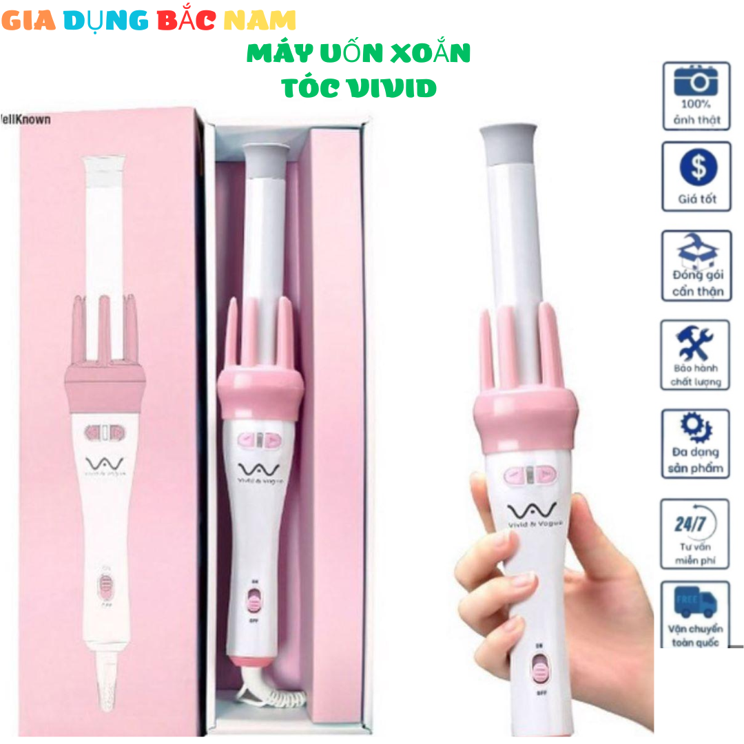 Máy uốn xoắn tóc vivid xoay 360 độ