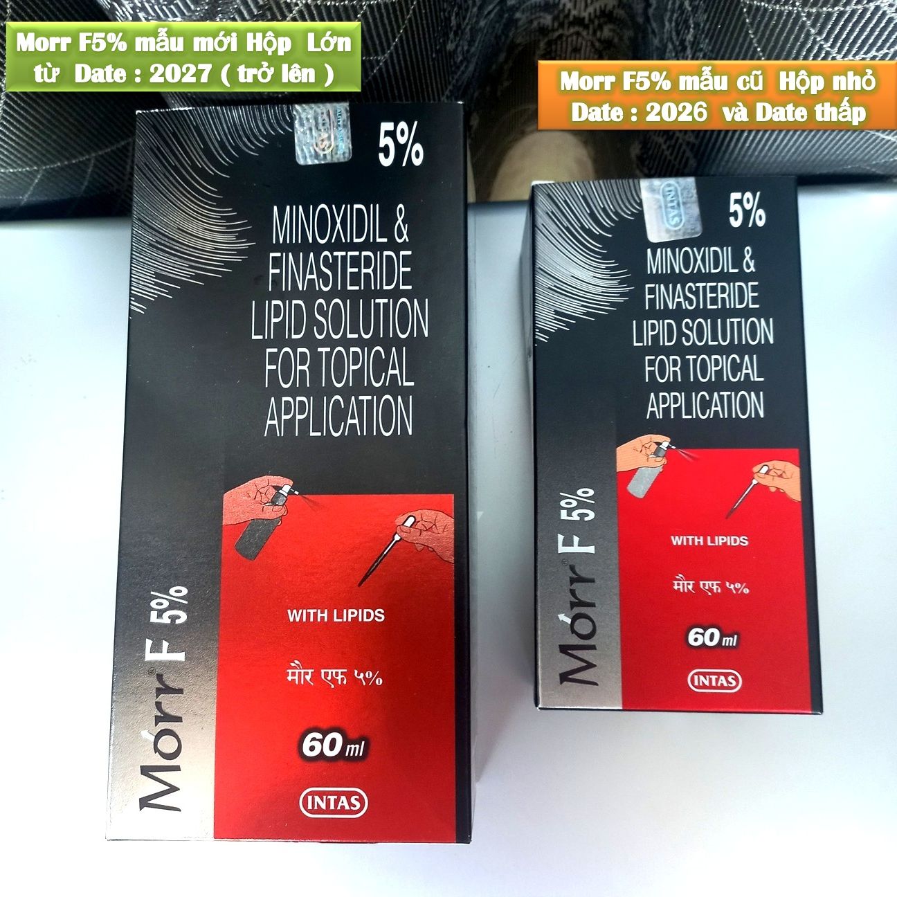  Sản phẩm mọc toc Morr F5%    minoxidil 5% và thành phần loại bỏ DHT   cho Nam giới bị Rụng tóc di truyền  Rụng tóc do tăng   DHT  từ Ấn Độ - 1 Hộp . 