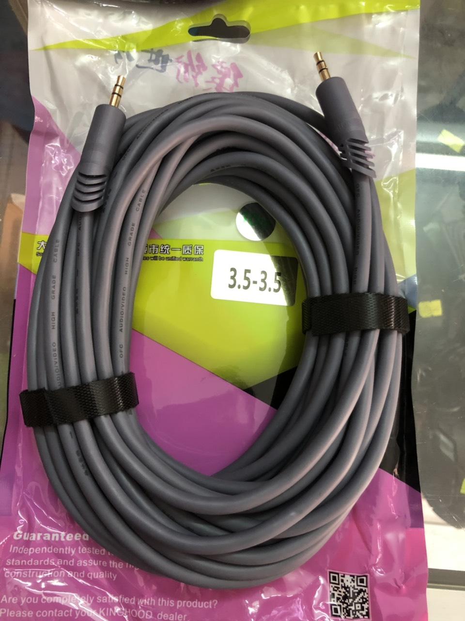 Dây jh- 2 đầu 3.5 ly dài 10 mét xám