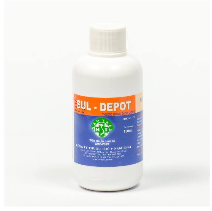 NĂM THÁI SUL DEPOT 100ml viêm ruột hoại tử, ký sinh trùng máu, cầu trùng vs đầu đen gà, vịt ngan, cút, tiêu chảy