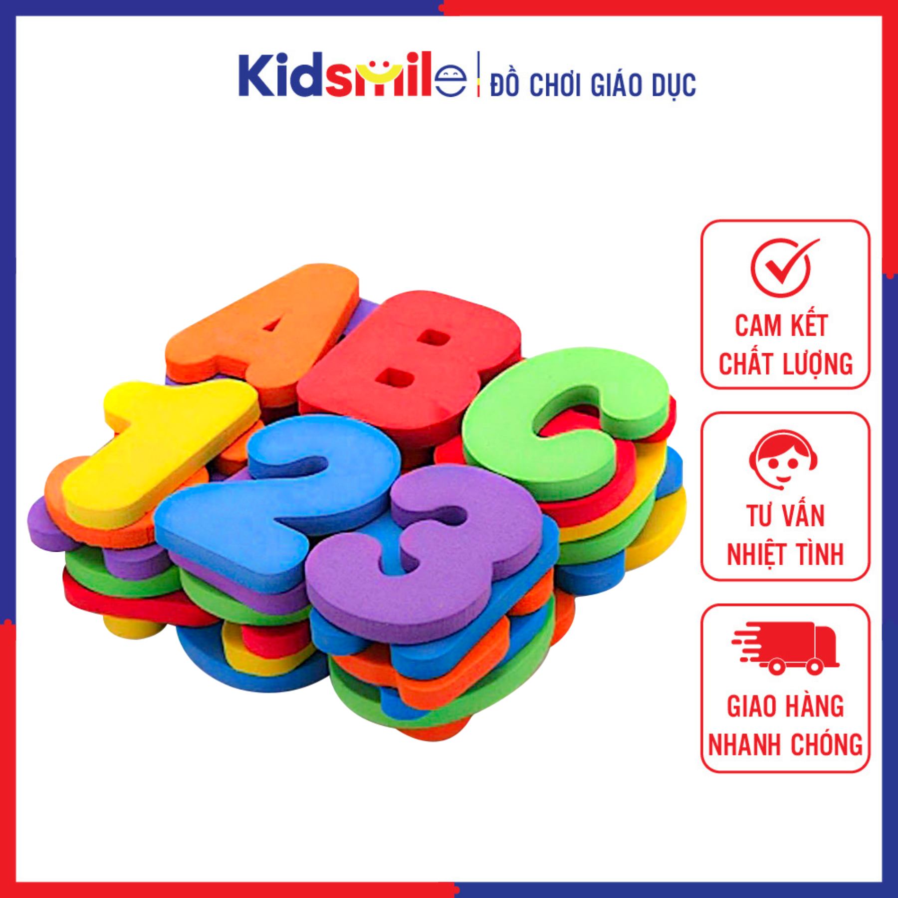 Đồ chơi nhà tắm trẻ em bộ chữ cái Tiếng Anh và số đếm thông minh bằng xốp nhiều màu sắc cho bé từ 1 đến 4 tuổi phát triển ngôn ngữ, phân biệt màu sắc và kích thích tư duy