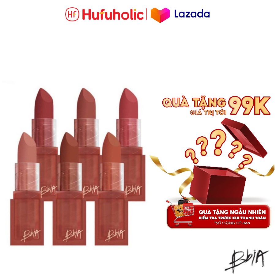 Son thỏi lì BBIA mềm môi mỏng nhẹ lâu trôi Last Power Lipstick màu cam đất đỏ đất 3.5g BBIA03