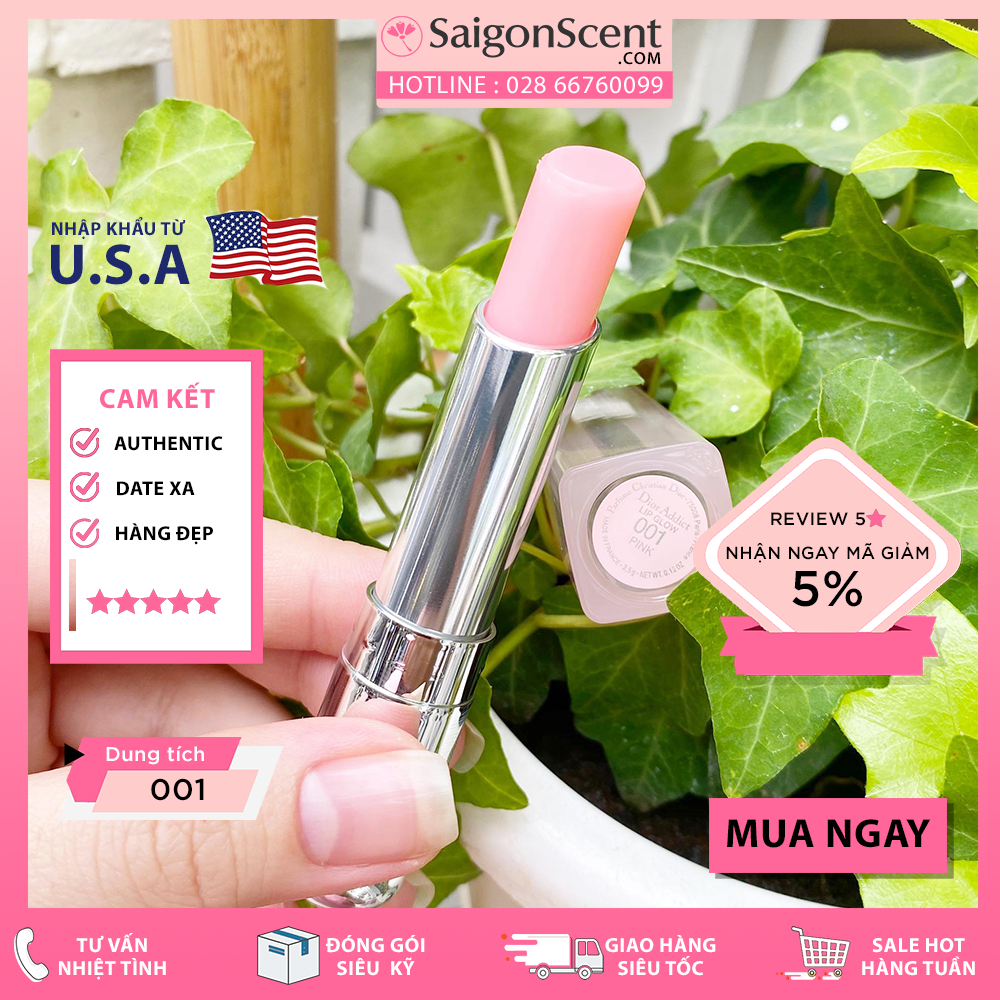 Son dưỡng dior lip glow 001
