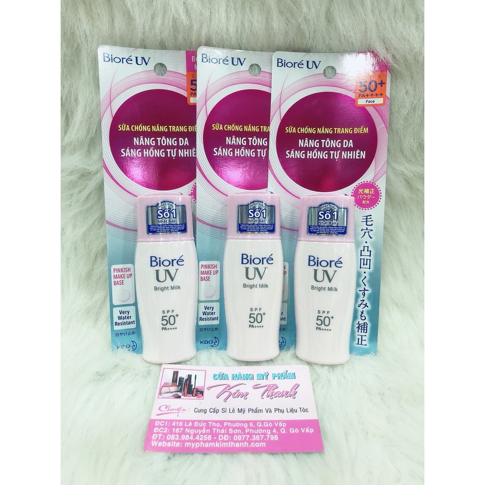 Sữa chống nắng sáng hồng mịn màng Biore Uv Bright Face Milk SPF 50+/PA++++ 30ml, sản phẩm chất lượng, đảm bảo an toàn sức khỏe người dùng, cam kết cung cấp mặt hàng đang được săn đón trên thị trường