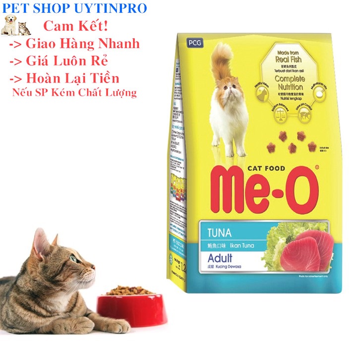 [Hoàn tiền 10%]  THỨC ĂN MÈO LỚN Me-O Vị Cá Ngừ Gói 350g Xuất xứ Thái Lan - Pet shop Uytinpro
