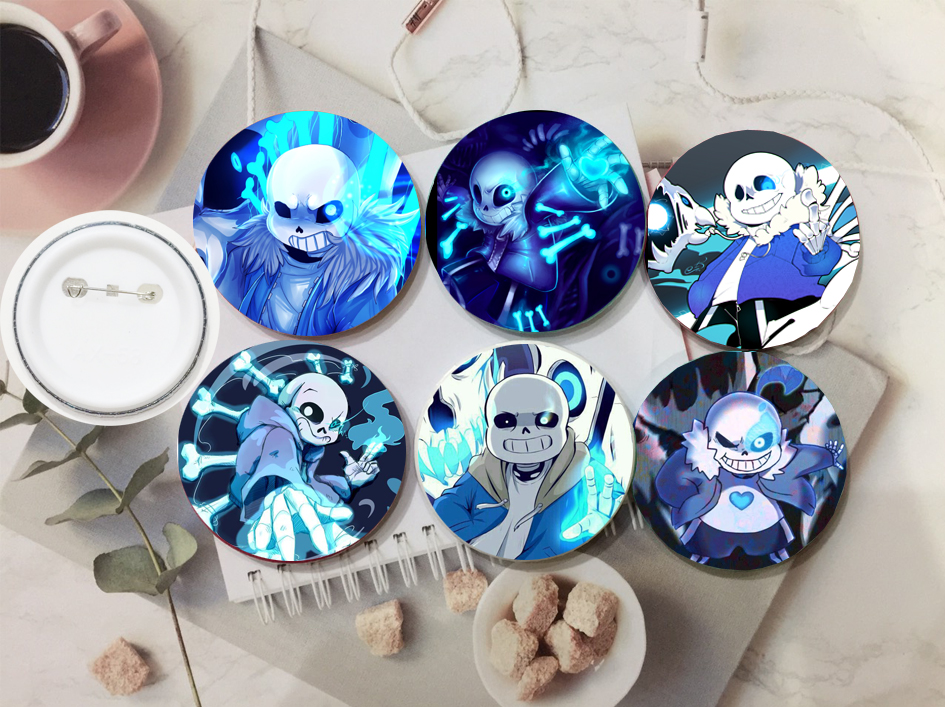 Bộ huy hiệu sans Undertale  6  huy hiệu