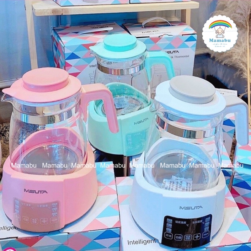 Máy hâm nước pha sữa misuta ấm giữ nhiệt, bình đun nước pha sữa dung tích 1200ml phiên bản mới mamabu
