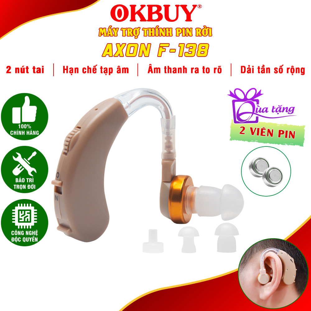 Máy trợ thính đeo vành tai Axon F-138 - Thiết bị trợ thính cho người già
