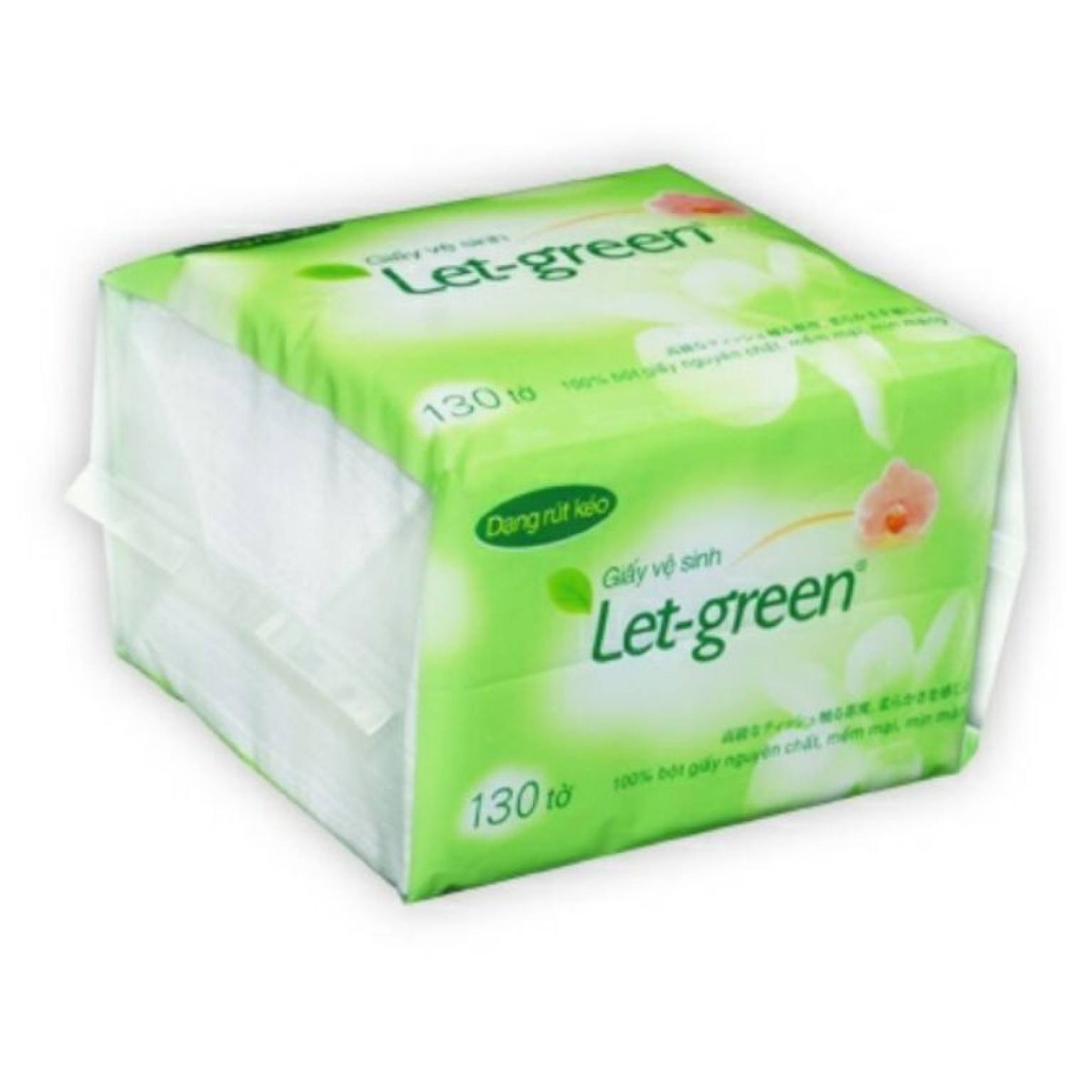 Khăn giấy rút Let-green 130tơ`