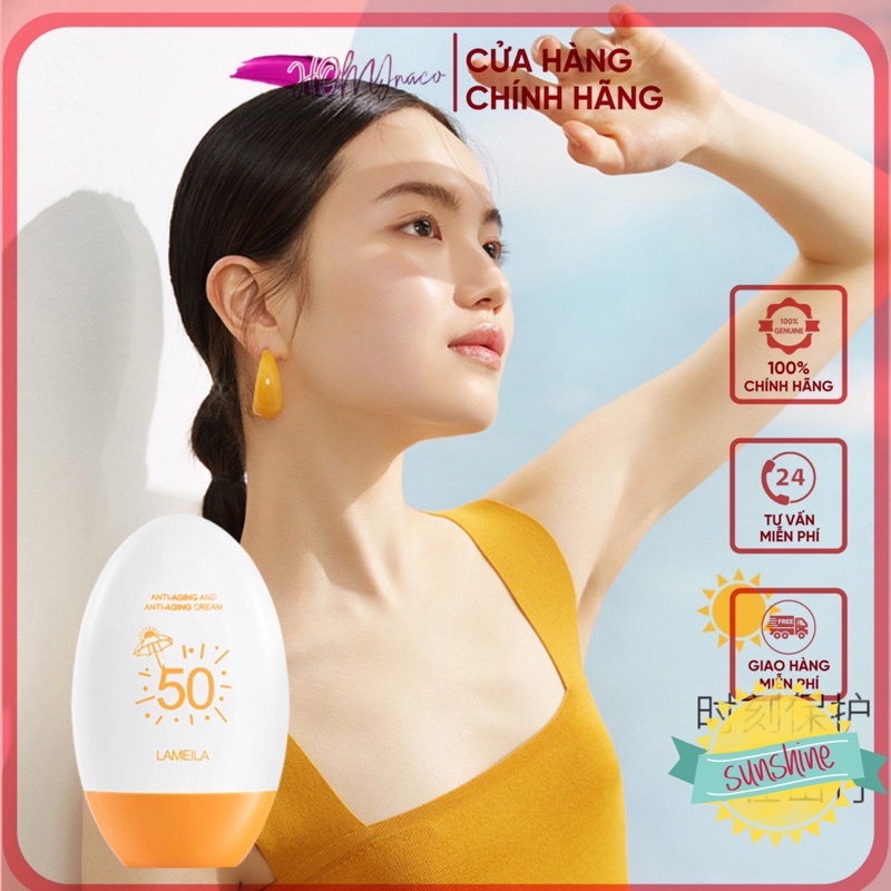 Kem chống nắng bảo vệ da lameila spf50 + maycreate dưỡng da sáng khỏe