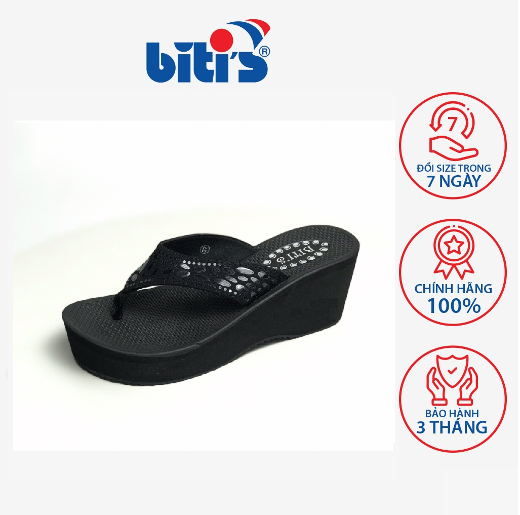 Dép kẹp nữ biti's dxw207100 tăng chiều cao 7 cm