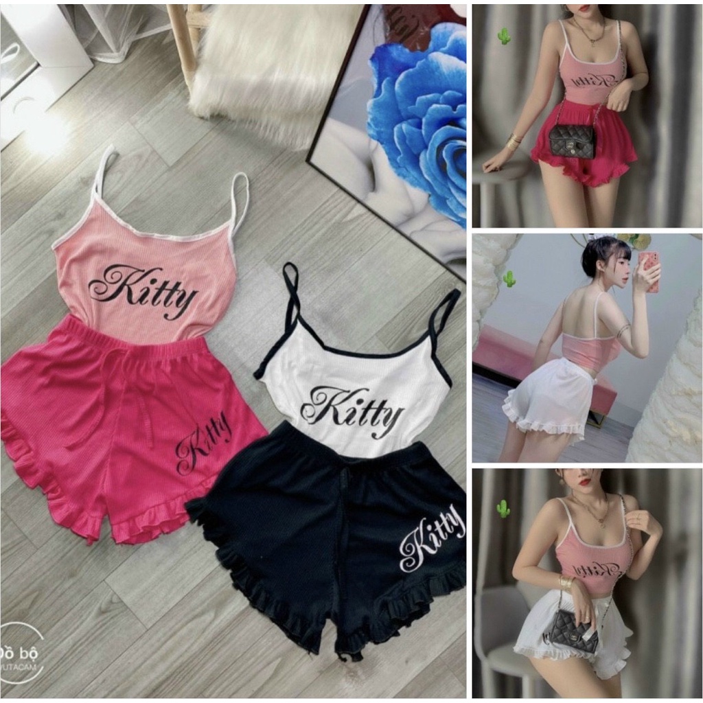 👉👉Sét đồ thun kity dễ thương mềm mịn freesize 58kg