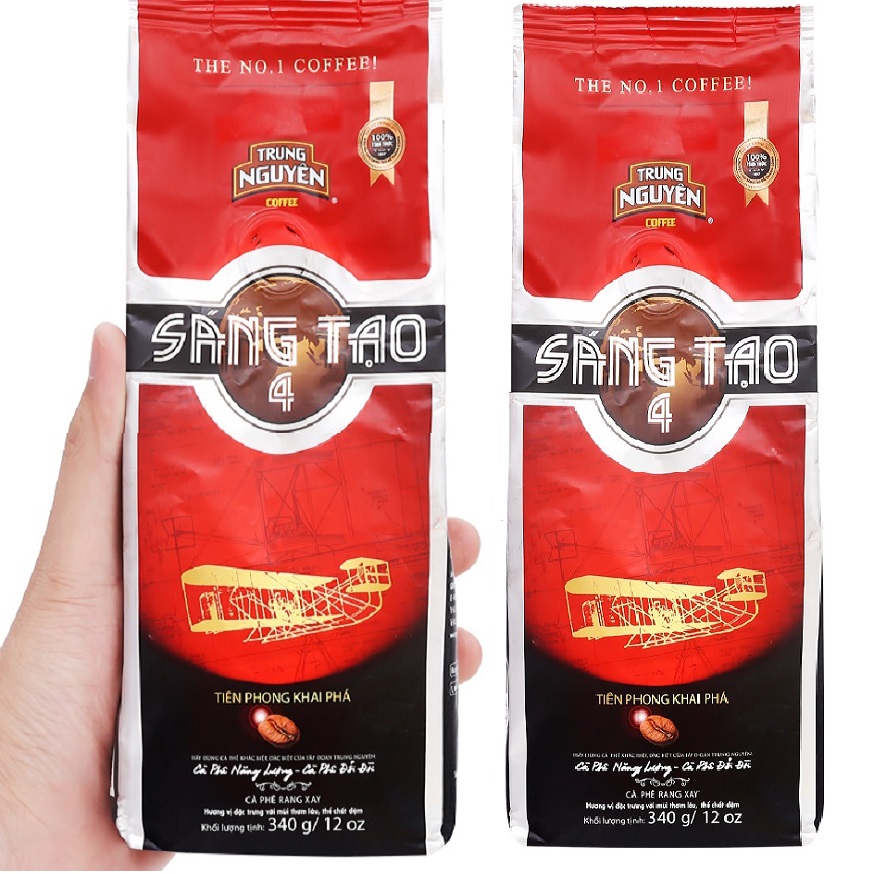(Combo 2 Gói) Cà phê Sáng Tạo 4 Trung Nguyên( 340gam) - Cà phê rang xay( Bột) pha phin Trung Nguyên