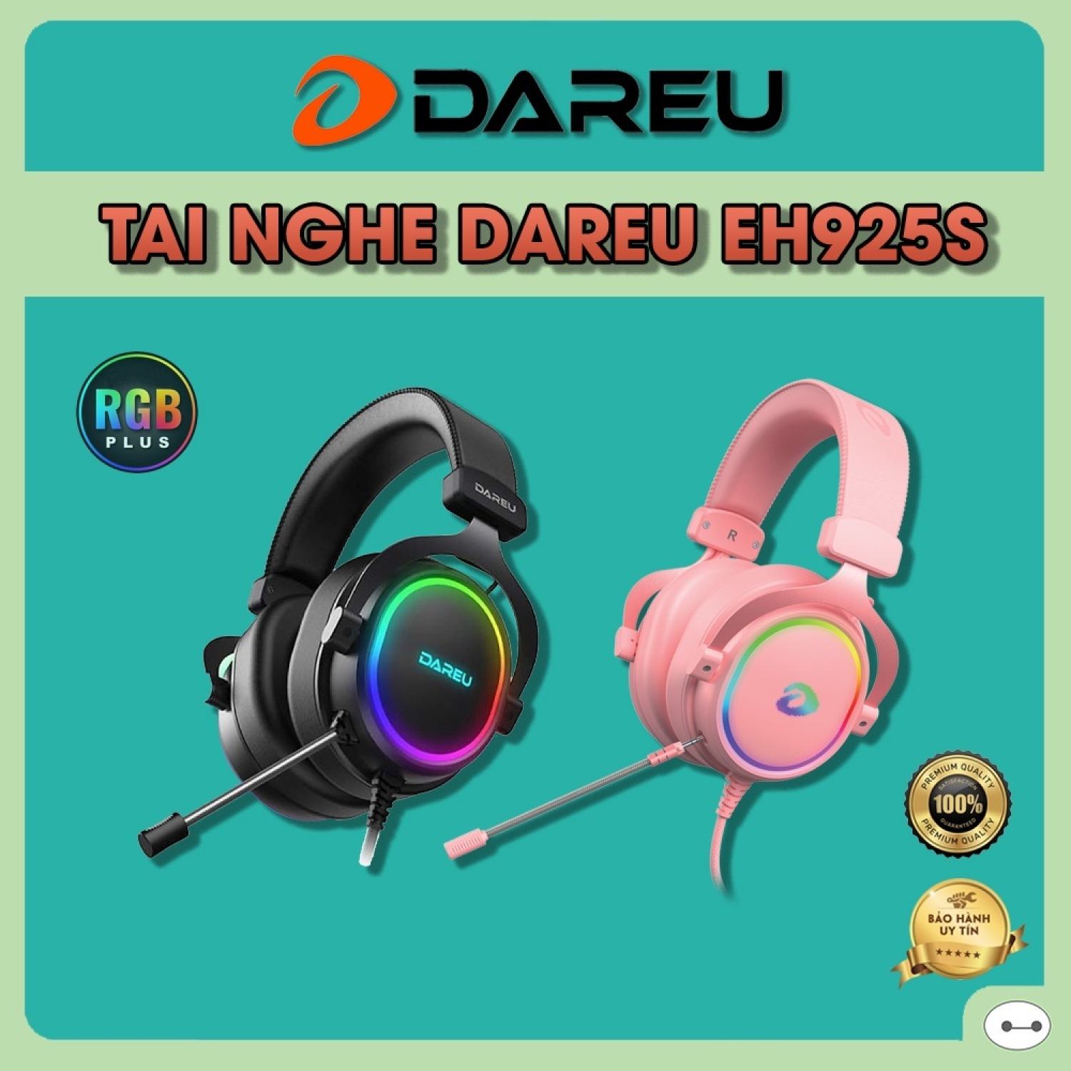 TAI NGHE GAMING CAO CẤP DAREU EH925S 7.1 LED RGB HÀNG CHÍNH HÃNG