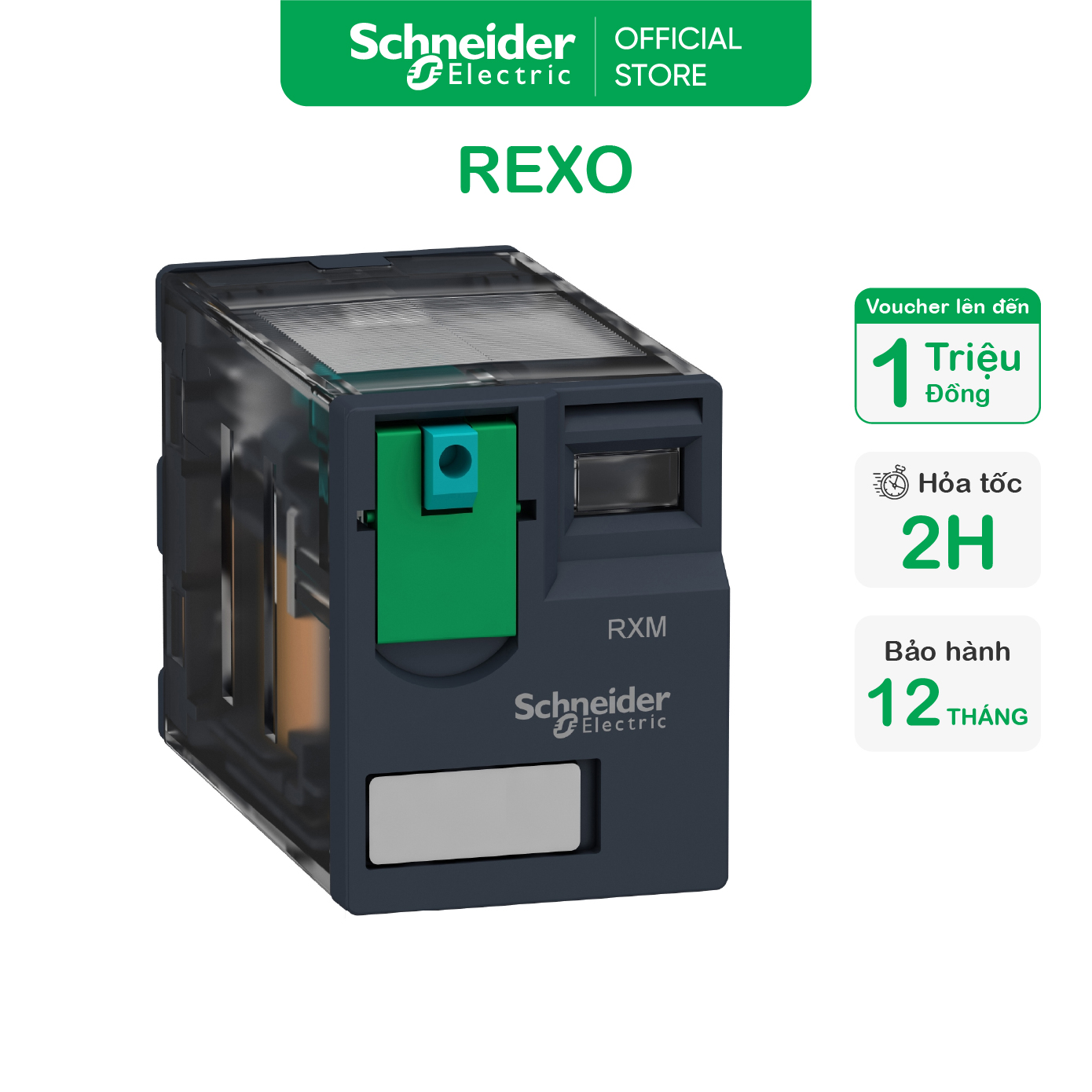 Relay trung gian - 2 poles - 24vdc - schneider electric - rxm2ab1bd rxm2ab2bd